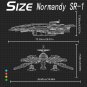 BuildMoc Normandy SR 1 with Stickers Model for Collection