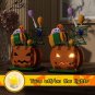 Halloween Pumpkin Cabin Model Building Bricks Toys with Lights Blocks Gift Set
