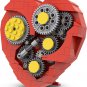 Clockwork Heart Sculpture Building Toy Bricks Kits with Gear Blocks Collectibles
