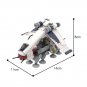 BuildMoc Mini Republic Dropship Model with Movable Base 436 Pieces