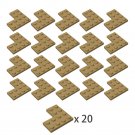 20x Dark Tan Part 2639 Corner Plate 2x4x4 Building Pieces Bulk Lot Brand New