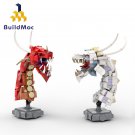 Model Building Bricks Toy for Fire dragon And Ice dragon TV Play Blocks Set Gift