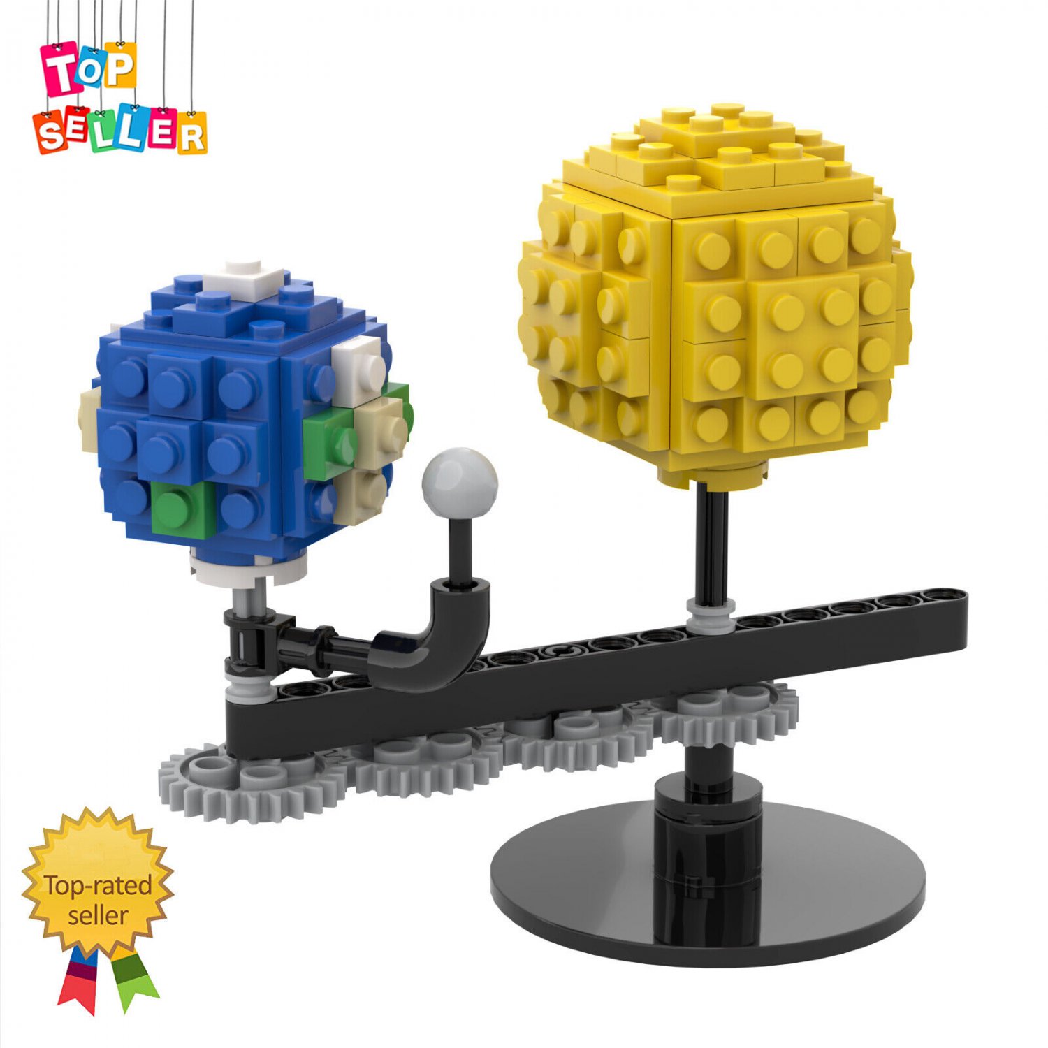 BuildMoc Mini Earth and Sun Model World Creative Model Kit Educational ...