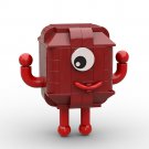 BuildMoc Number B|0cks Cube ONE Model Red Monster 101 Pieces from Cartoon