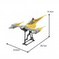 BuildMoc N-1 Star-fighter - Minifig Scale 403 Pieces with Display Stand