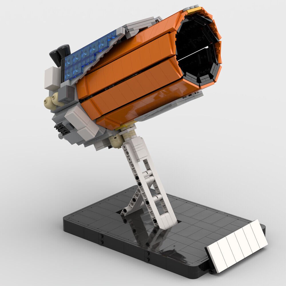BuildMoc Disused Space Telescope Model in 2009s with Display Stand 1232 Pieces