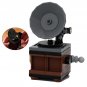 Vintage Record Player with a Spinning Platter Building Toys Set 50 Pieces