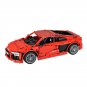 BuildMoc R8 V10 Car Second Generation Model Red Version 1839 Pieces