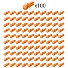 100x Orange 2736 Ball with Cross Axle/Technic Axle Towball Building Pieces
