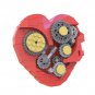 Clockwork Heart Sculpture Mechanical Heart 182 Bricks Building Toys Set