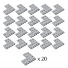 20x Light Gray Part 2639 Corner Plate 2x4x4 Building Pieces Bulk 100% Compatible