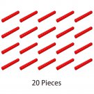20x Red Part 2730 Technic Brick 1x10 ∅4.9/Technic Brick 1x10 [9 Holes]