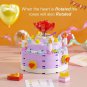 Birthday Cake with Rose Flowers Gift Card Model Building Bricks Toys Blocks Set