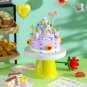 Birthday Cake with Rose Flowers Gift Card Model Building Bricks Toys Blocks Set