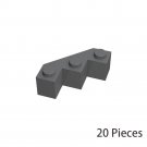 20 PCS Dark Gray Part 2462 Facet Brick 3X3x1 Building Pieces Bulk Lot