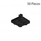 2476 Plate Special 2x2 with Pin on Bottom/2x2 Inver Ted with Snap 50x Black