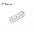 20x White Part 2653 Sliding Piece 1x4 Building Pieces Bulk Lot 100% Compatible