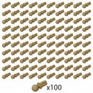 100x Dark Tan 2736 Ball with Cross Axle/Technic Axle Towball Building Pieces