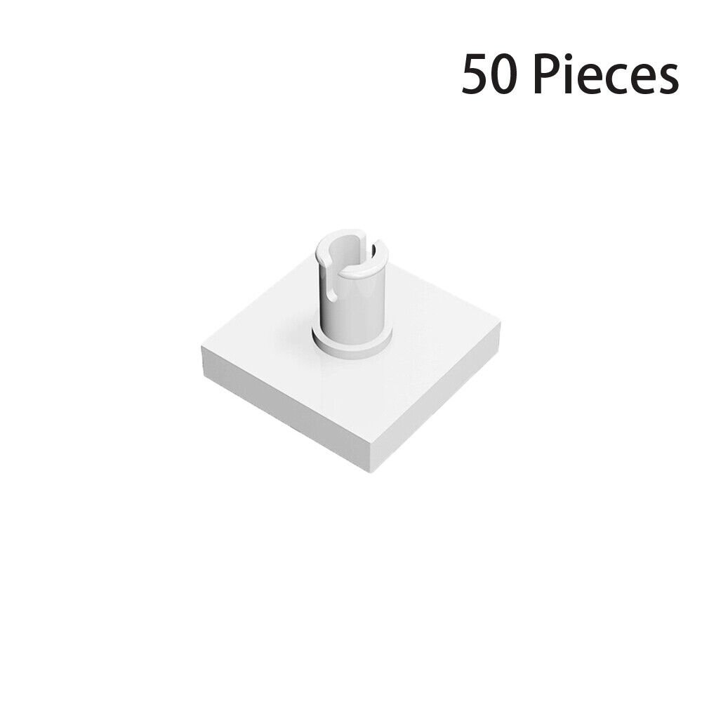 50x White Part 2460 Tile Special 2x2 with Top Pin Building Pieces Bulk Lot