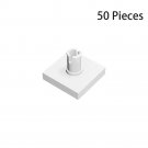 50x White Part 2460 Tile Special 2x2 with Top Pin Building Pieces Bulk Lot