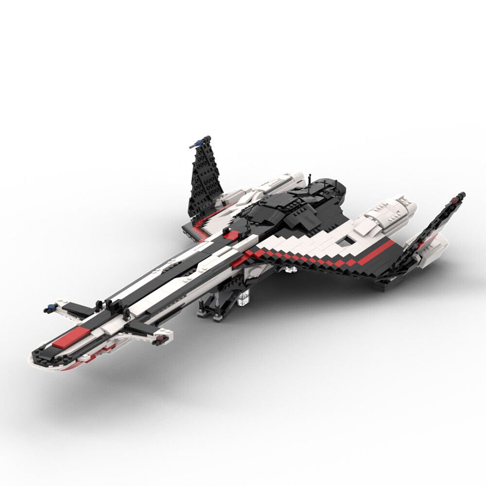 BuildMoc Scout Ship Multipurpose Spaceship Model 1571 Pieces from Shooter Game