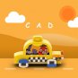 BuildMoc CAB Taxi Model 295 Pieces from Animated Video about English Alphabet