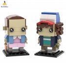 BuildMoc Dustin & Eleven  Brickh-eadz Model 214 Pieces for Kids