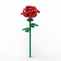 BuildMoc Long Stem Red Rose Model Plants Bouquet 443 Bricks for Collection