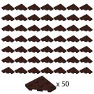 2450 Wedge Plate 3x3 Cut Corner Building Pieces 50x Dark Brown 100% Compatible