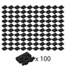 100x Black Part 2540 Plate 1x2 w. Stick Building Pieces 100% Compatible
