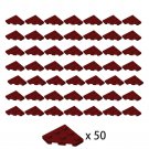 2450 Wedge Plate 3x3 Cut Corner Building Pieces 50x Dark Red 100% Compatible