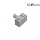 Part 2458 Brick Special 1X2 with Pin Compatible Building Pieces 50x Light Gray