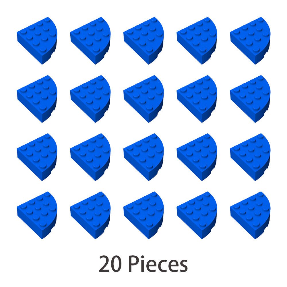 Part 2577 Brick 4x4 &Acirc;&frac14; Circle Building Pieces Bulk Lot 20x Blue 100% Compatible