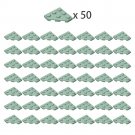2450 Wedge Plate 3x3 Cut Corner Building Pieces 50x Sand Green 100% Compatible