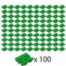 100x Green 2540 Plate Special 1x2 Side Handle Free Ends / Plate 1x2 w. Stick 100x Green 2540 Plate Special 1x2 Side Handle Free Ends / Plate 1x2 w. Stick