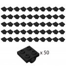 50x Black 2817 Technic Doub. Bearing PL.2x2/Plate Special 2x2 with 2 Holes