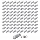 100x Light Gray 2736 Ball with Cross Axle/Technic Axle Towball Building Pieces