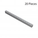 20x Light Gray Part 2465 Brick 1X16 Building Pieces Bulk Lot 100% Compatible