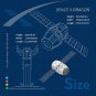 BuildMoc S_p-a-c-e-X Dragon Spaceship Model 887 Pieces