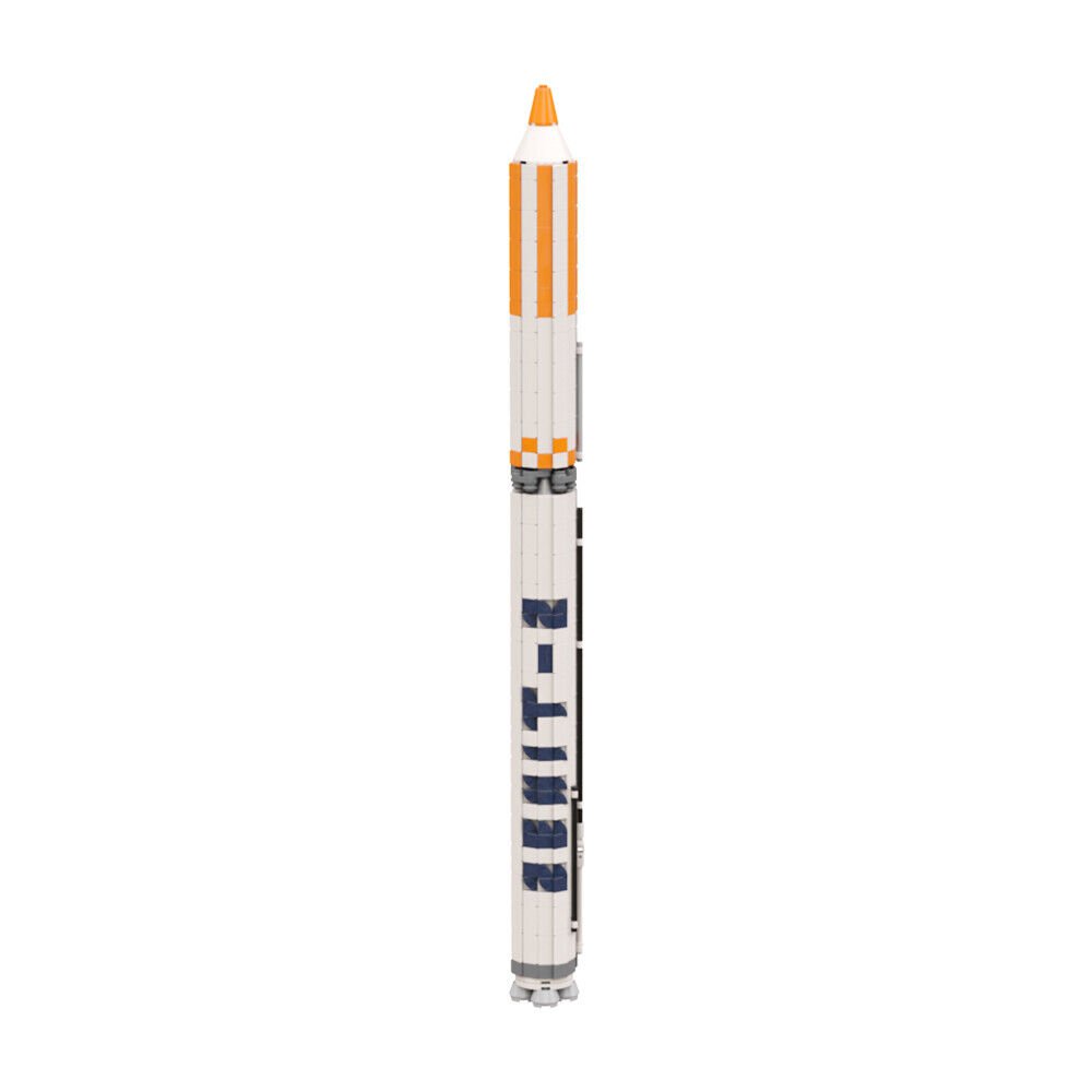 BuildMoc Two-Stage Launch Vehicle Model with 4-Chamber Engine 638 Pieces