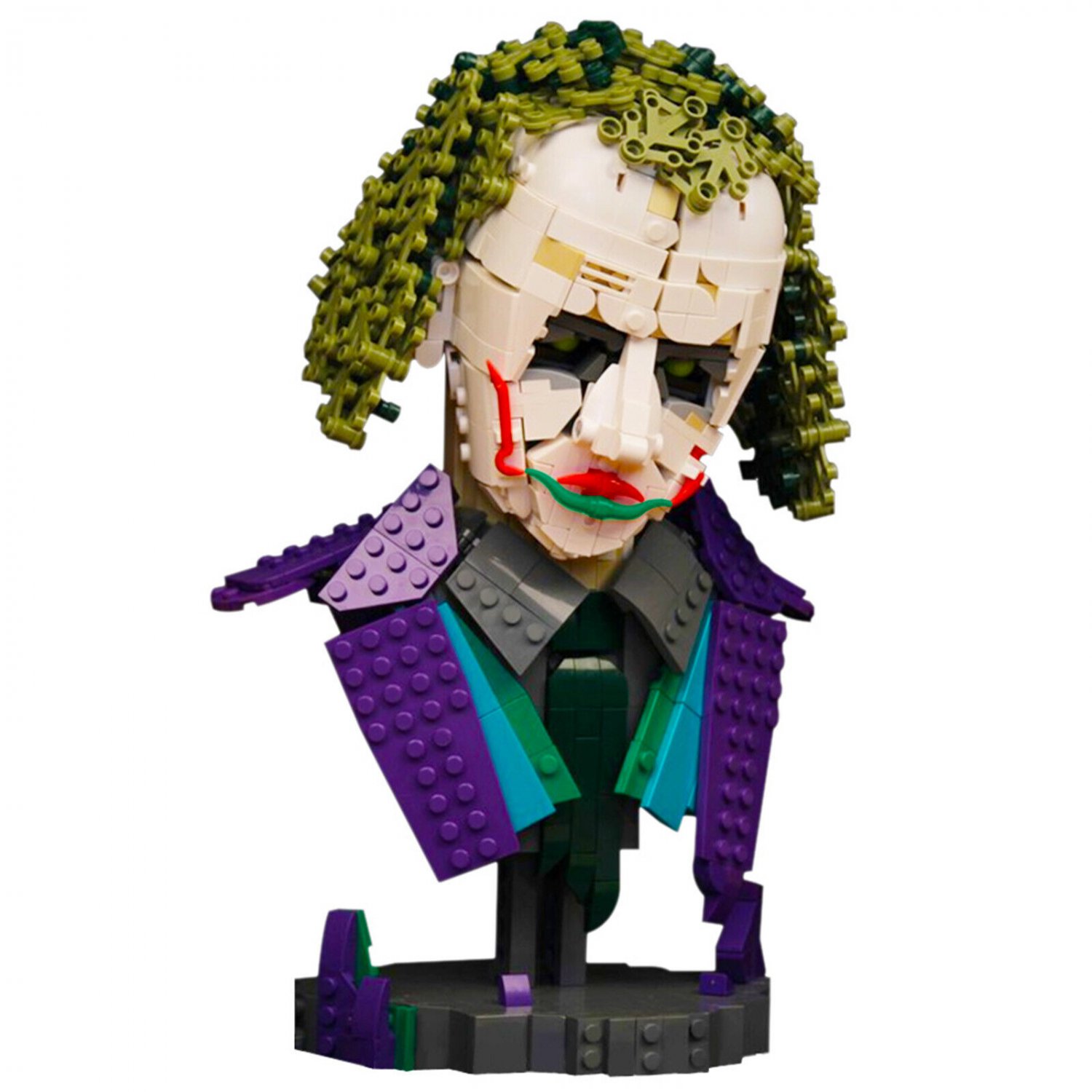 BuildMoc Joker Bust Model 1090 Bricks Building Kit from Film