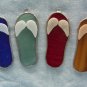 Tropical wedding favors stained glass flip flops set of 4