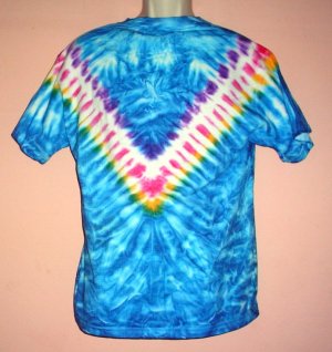 Tie Dye tee shirt retro hippie style Medium size cotton Delta tee