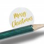 Gold stamping "Merry Christmas" transparent gift decoration labels 500pcs/roll #294