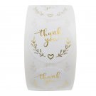 White Olive branch gold stamping "thank you" gift X-MAS labels 500pcs/roll #096