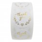 White Olive branch gold stamping "thank you" gift X-MAS labels 500pcs/roll #096