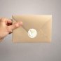 White Olive branch gold stamping "thank you" gift X-MAS labels 500pcs/roll #096