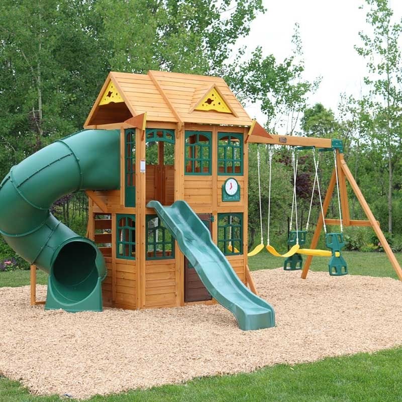 Charleston Lodge Wooden Swing Set