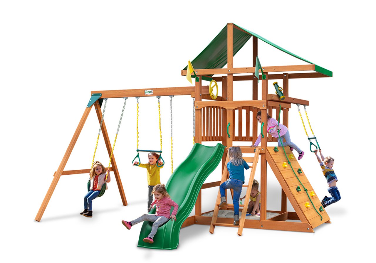 Avalon Treehouse Wood Swing Set