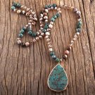 Boho Jewelry Natural Stones With Semi Precious Pendant